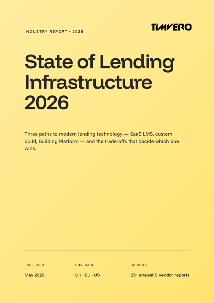 Cover page of the State of Lending Infrastructure 2026 report.